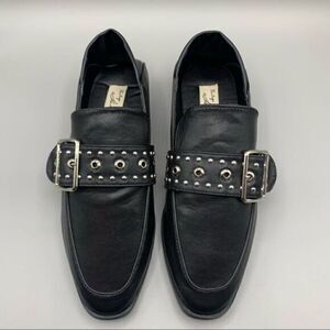 Vintage Havana Leather Buckle Slip On Maureen Shoes